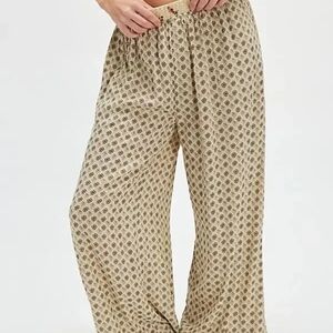 Free People intimate patterned Wide Leg with Relaxed Fit Pants